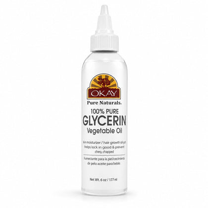 OKAY 100% Pure Glycerin Vegetable Oil 6 Fl Oz front view