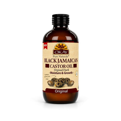 OKAY Black Jamaican Castor Oil 4 oz front view