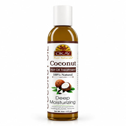 OKAY Coconut Hot Oil 6 oz front view