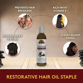 OKAY Coconut Hot Oil application on hair