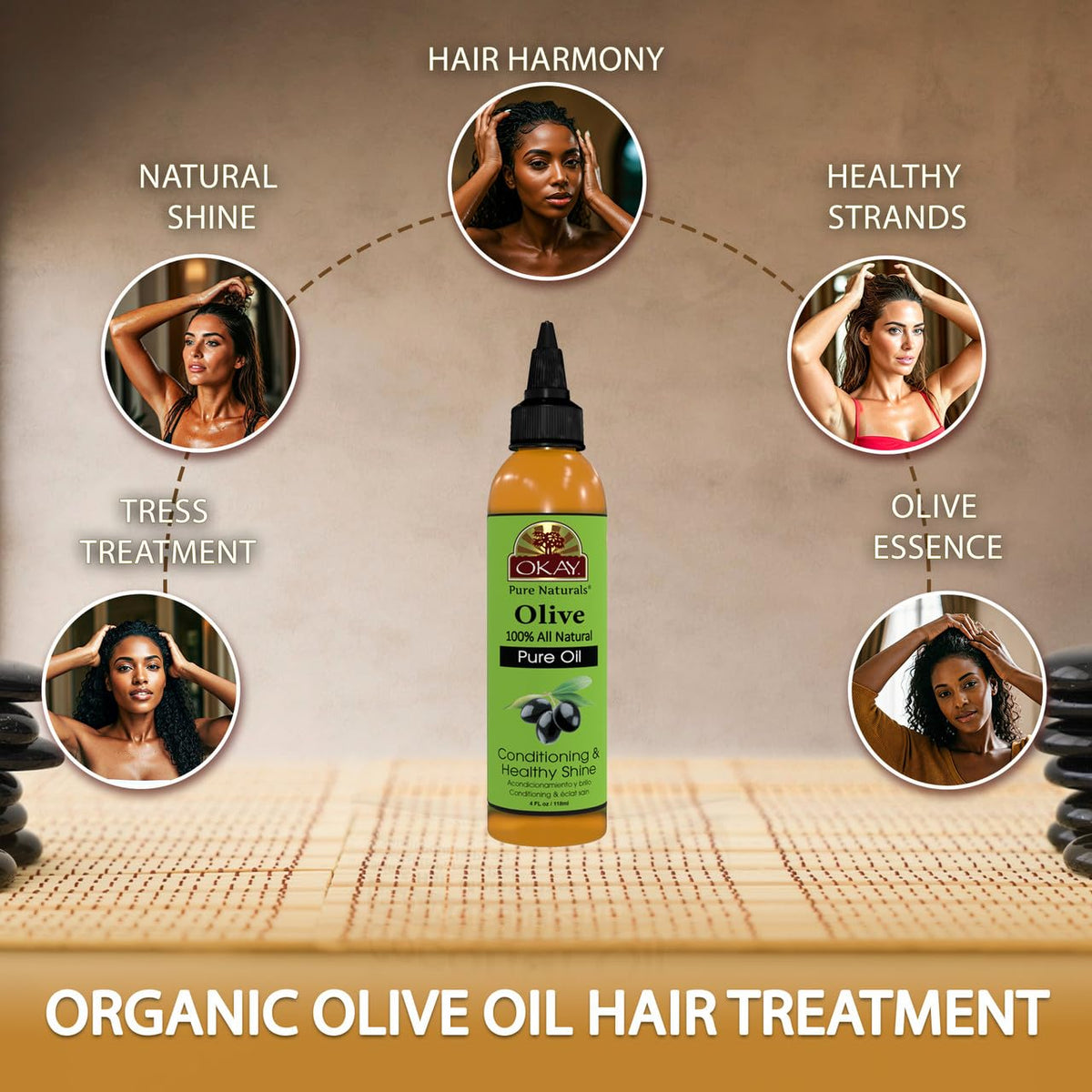 OKAY Olive Oil used in hair care routine