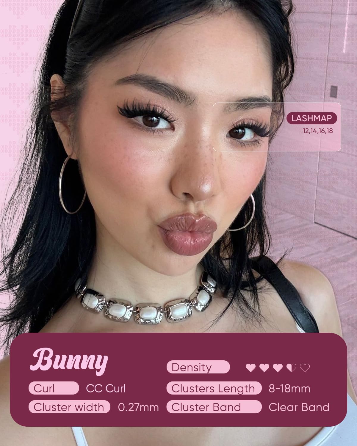 OKAYLOVE Bunny Style Manga Lash Clusters close-up