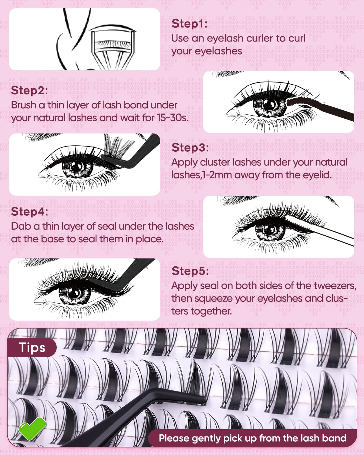 OKAYLOVE lash clusters in various lengths