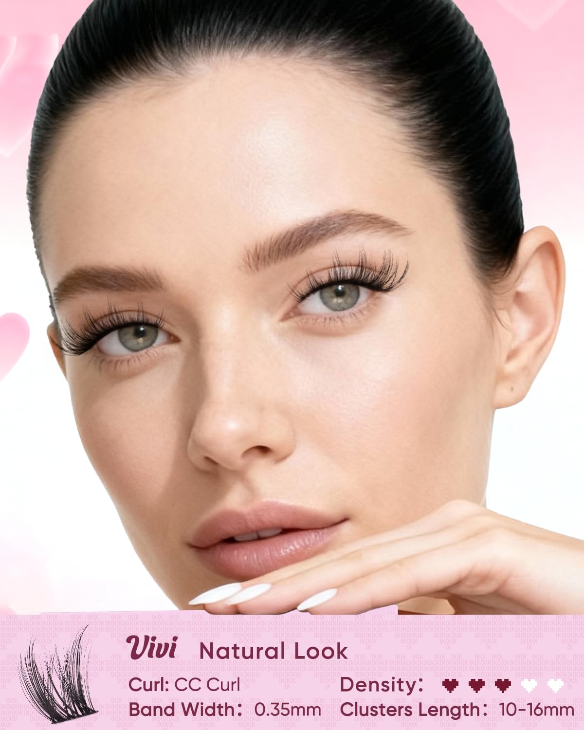 OKAYLOVE Wispy Lash Clusters individual lashes close-up