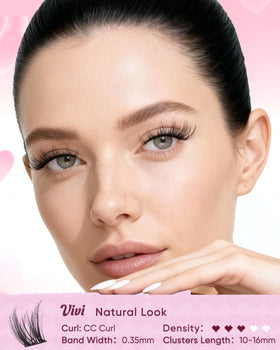 OKAYLOVE Wispy Lash Clusters individual lashes close-up