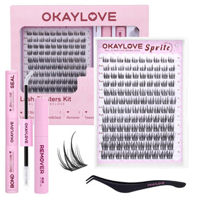 OKAYLOVE Wispy Lash Clusters Kit packaging with 120 pieces