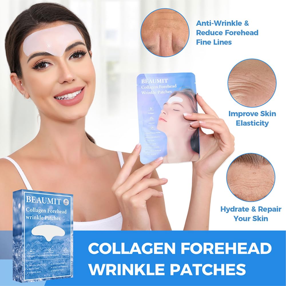 Okela Forehead Wrinkle Patches application instructions