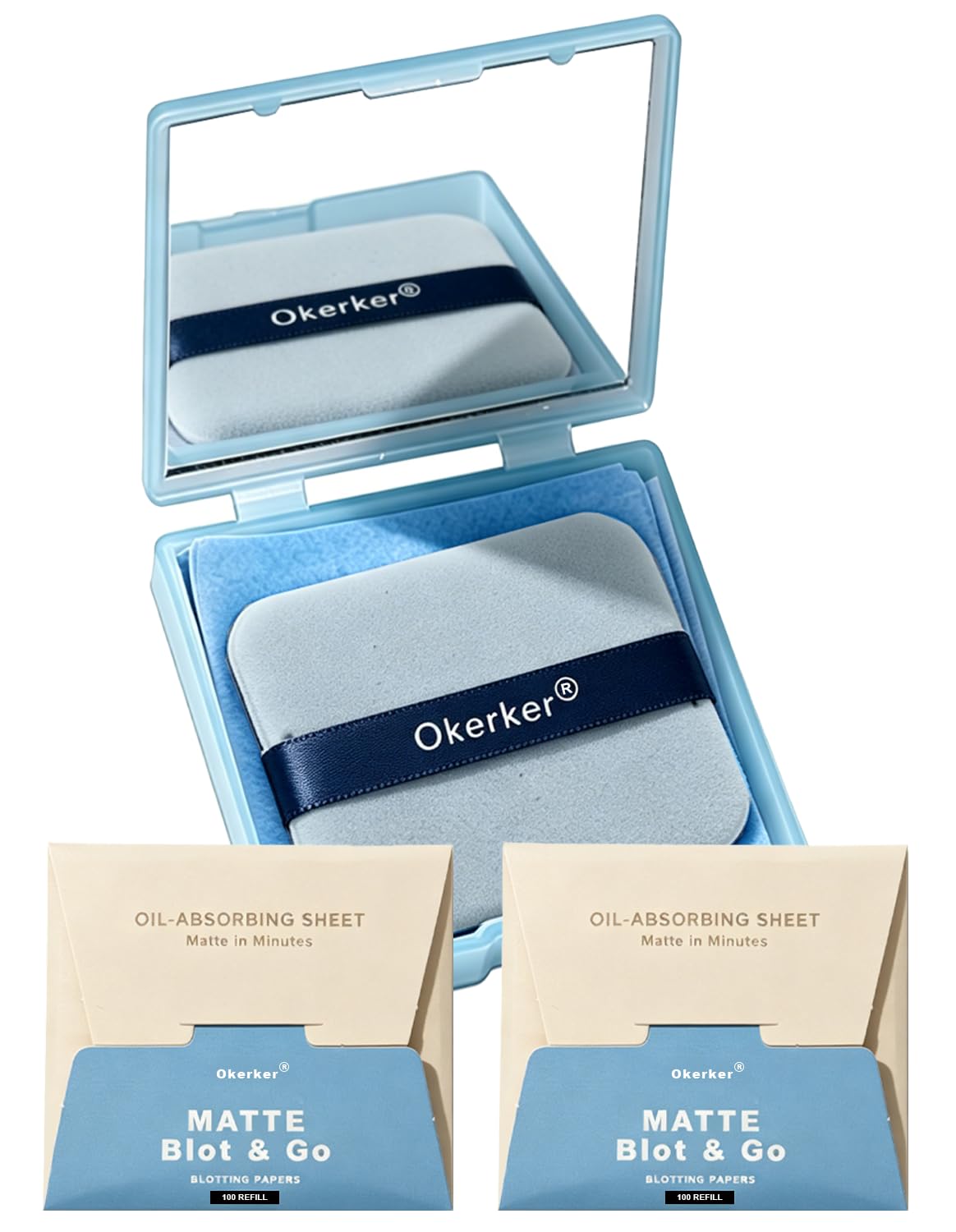 Okerker 300PCS oil blotting papers front packaging view