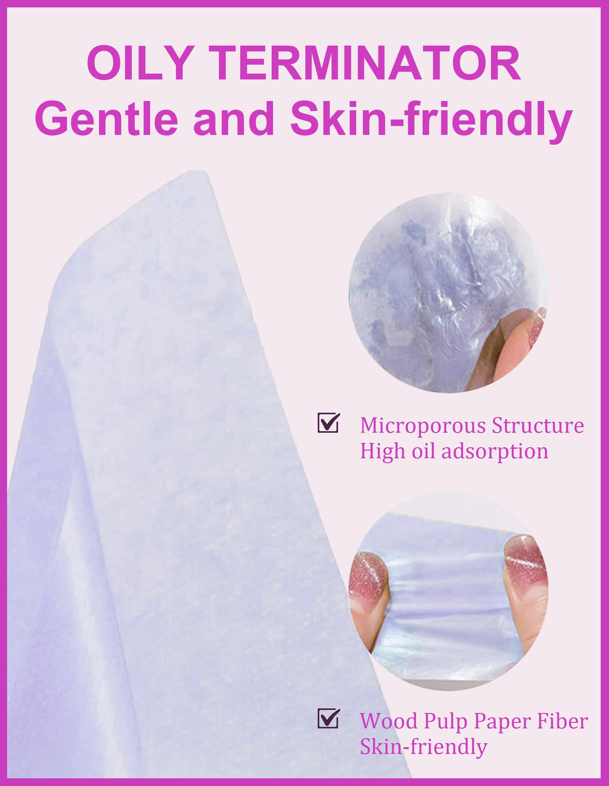 Okerker blotting papers in a purse for travel
