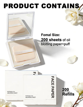 Okerker Gardenia Oil Blotting Papers puff and adhesive paper
