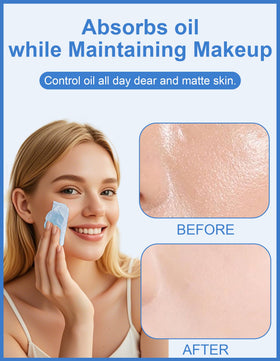 Okerker oil blotting paper puff and adhesive paper