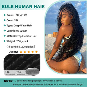 OKVOKV Boho Hair 22 inch curly wave bundles in various colours