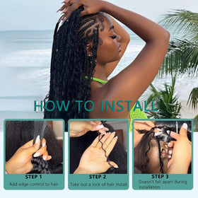 OKVOKV Boho Hair Deep Wave 16 Inch loose bundle