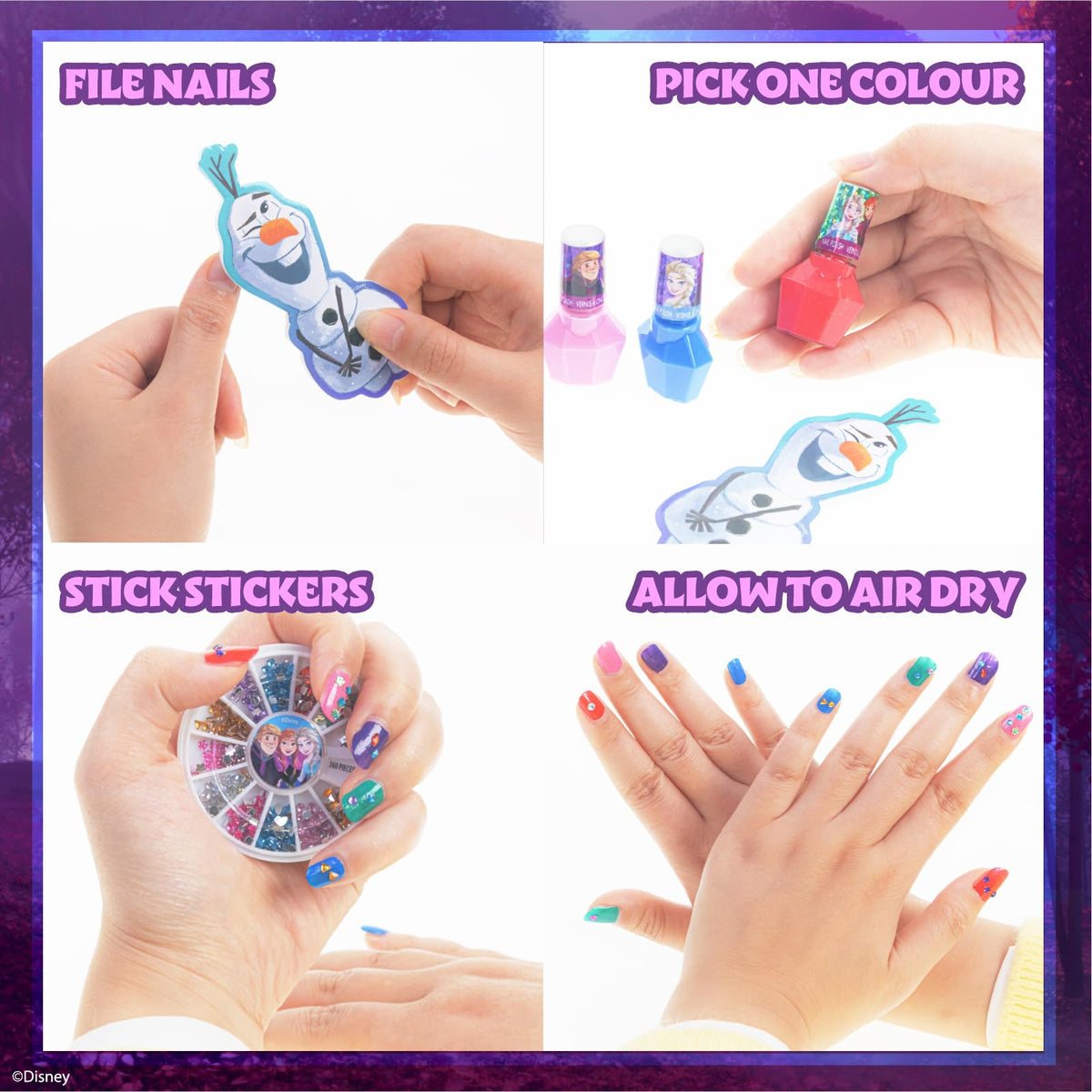 Olaf nail file from Townley Girl's Disney Frozen Nail Polish Set