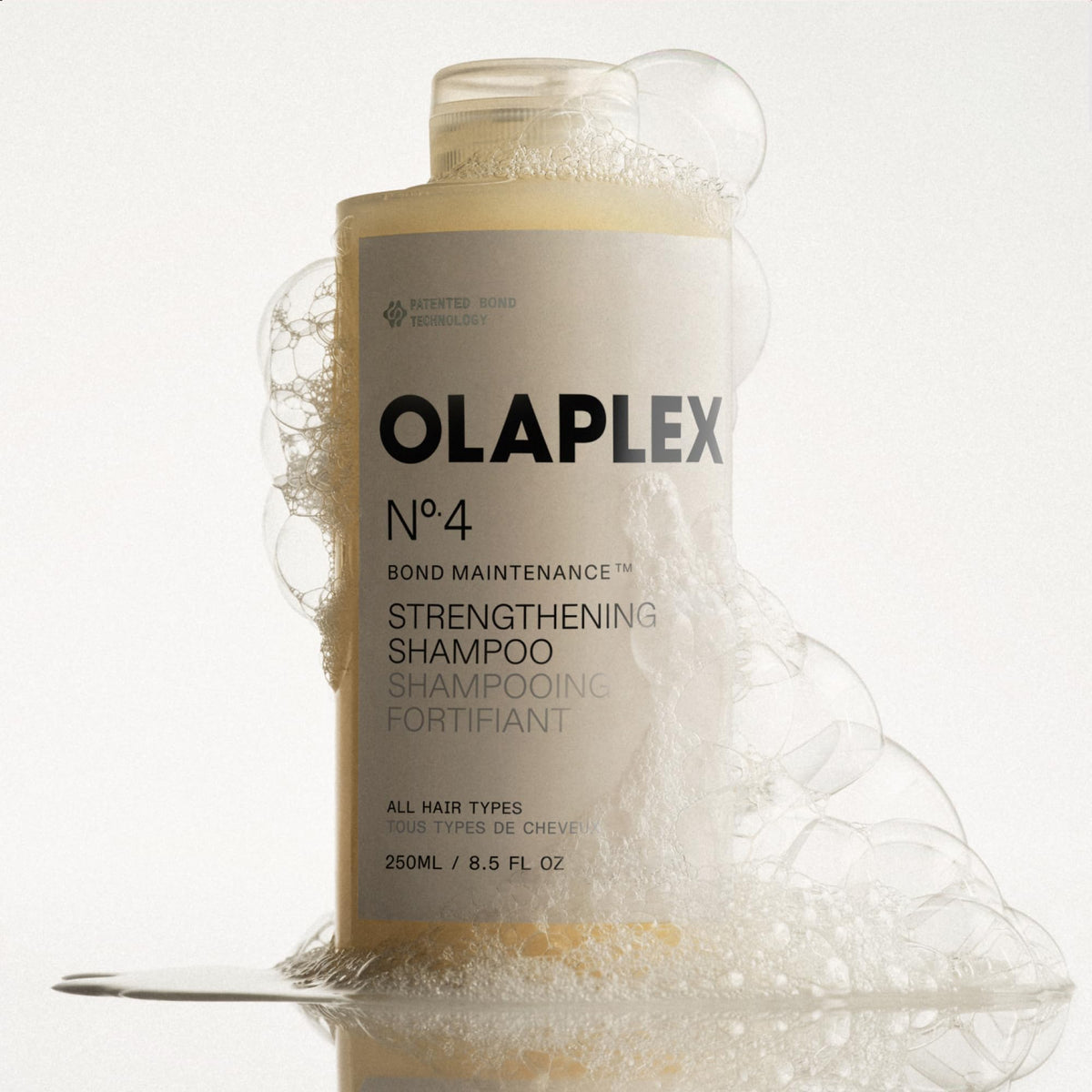 Olaplex N°.4 Bond Maintenance Shampoo with lather on hair