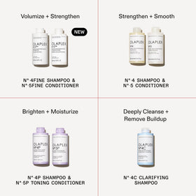 Olaplex N°.4FINE shampoo being applied to hair