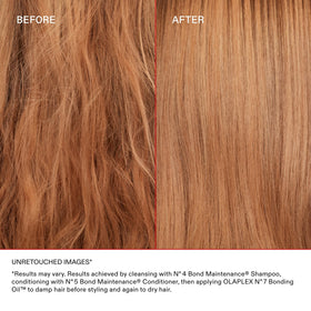 Olaplex No. 7 Bonding Oil in a bathroom setting