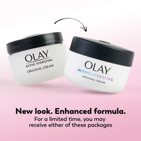 Olay Active Hydrating Cream Moisturizer packaging side view