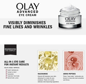 Olay Advanced Eye Cream 0.5 oz side view with product details