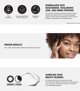 Olay Advanced Eye Cream in a lifestyle setting on a bathroom counter