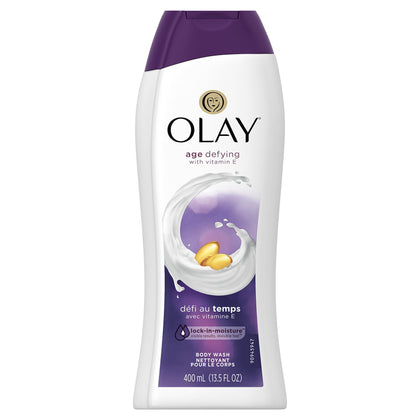 Olay Age Defying Body Wash 22 oz bottle front view with Vitamin E