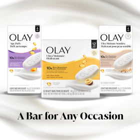 Olay Beauty Bar Age Defying in a hand showing size