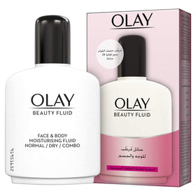 Olay Beauty Fluid Regular 100ml side view showing texture