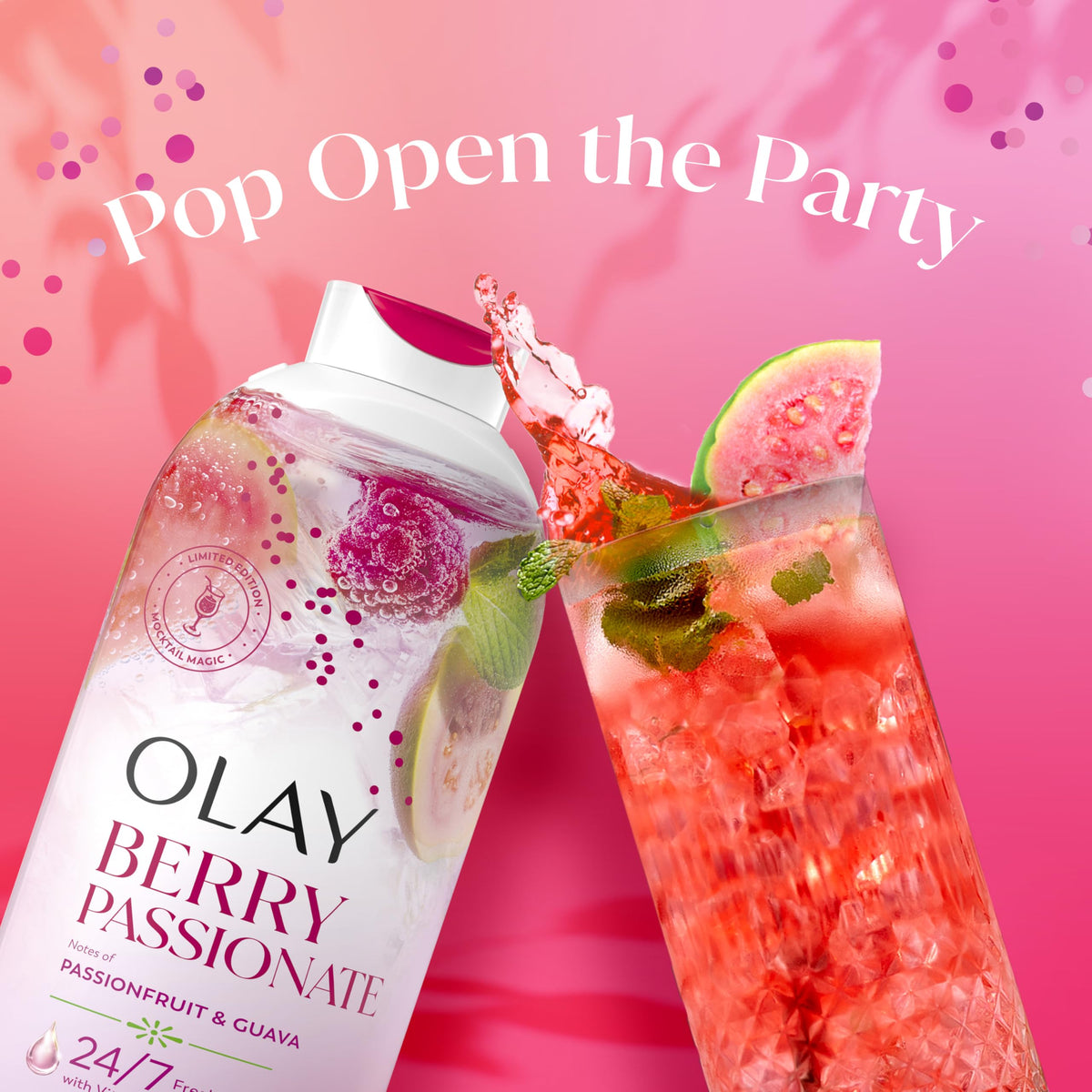 Olay Berry Passionate Body Wash with fresh fruits