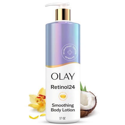 Olay Body Lotion 17 fl oz front view with pump