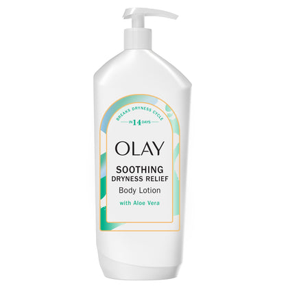 Olay Body Lotion 18 fl oz front view with Aloe Vera scent