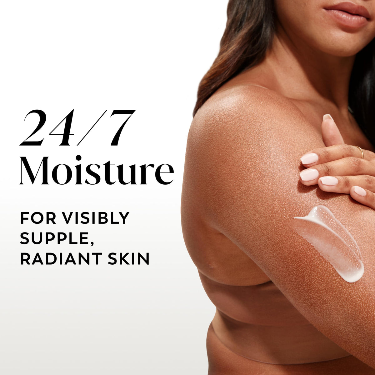 Olay Body Lotion side view showing pump dispenser