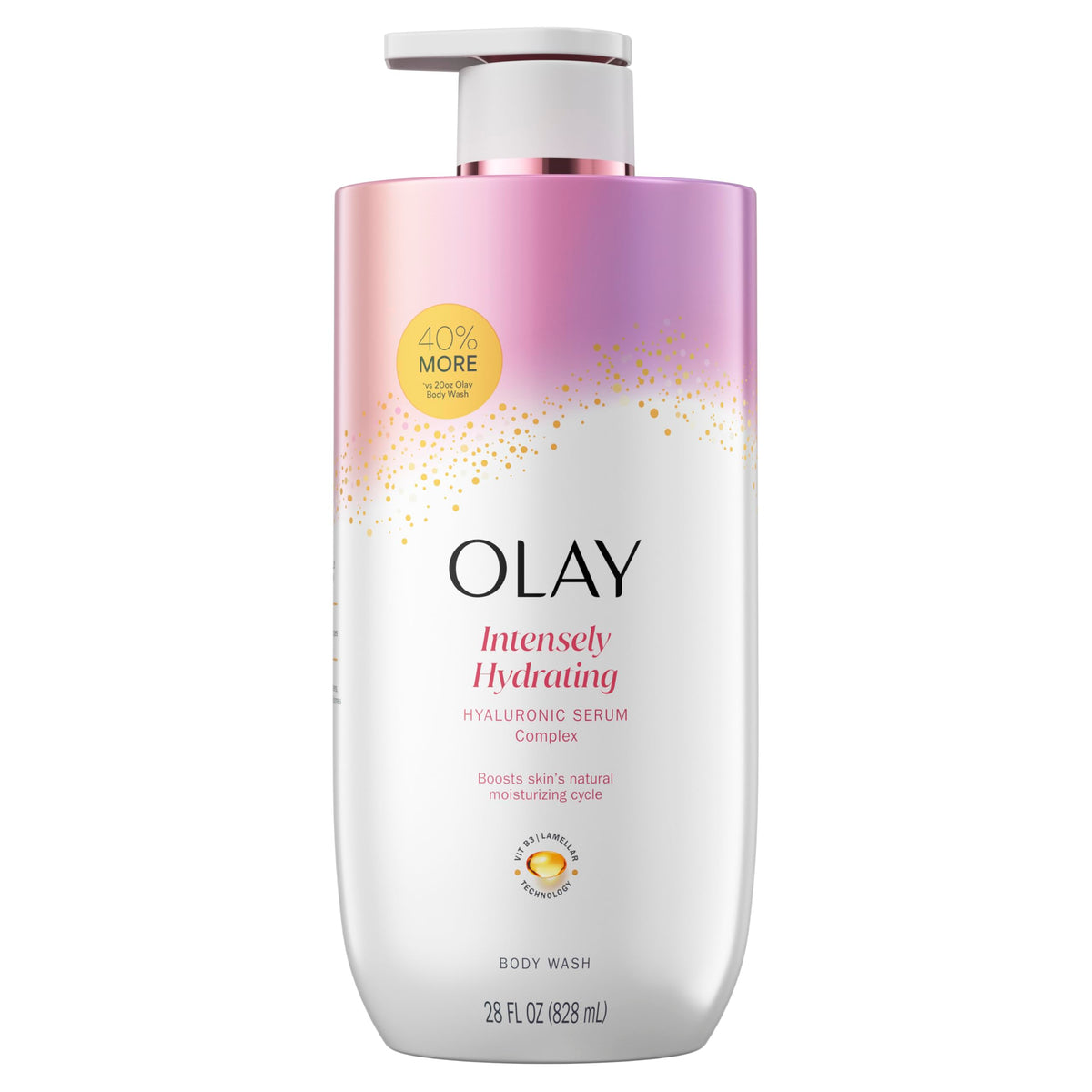 Olay Body Wash 28 fl oz with floral decoration