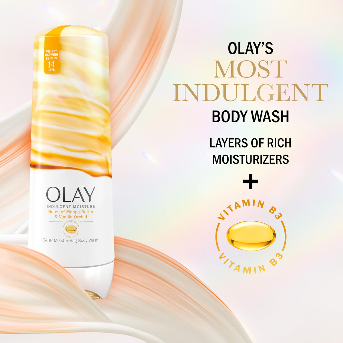 Olay Body Wash bottle back view