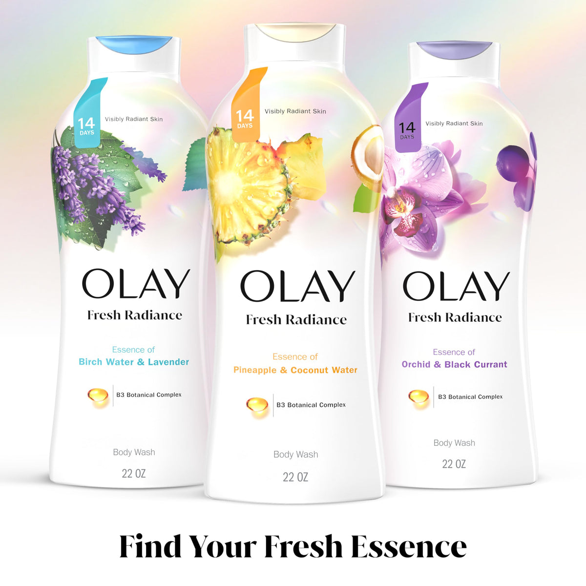 Olay Body Wash Fresh Radiance 4-pack display