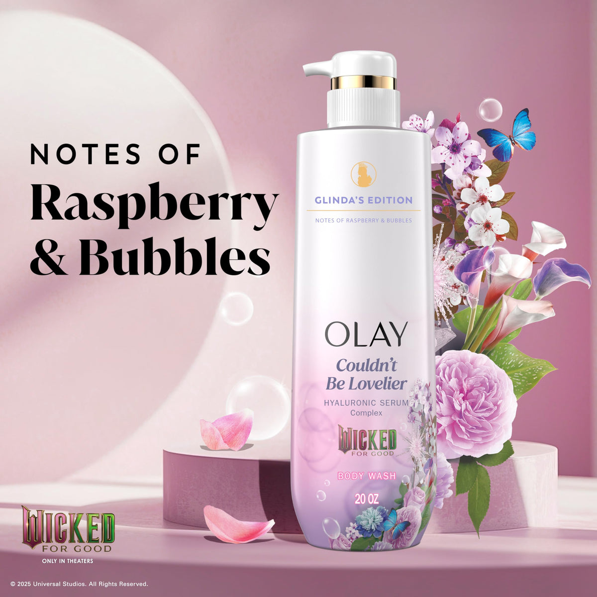 Olay Body Wash Glinda's Edition creamy lather demonstration