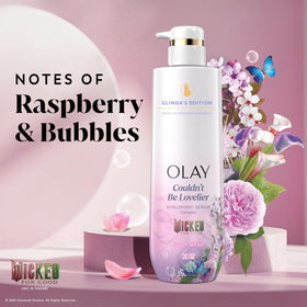 Olay Body Wash Glinda's Edition creamy lather demonstration