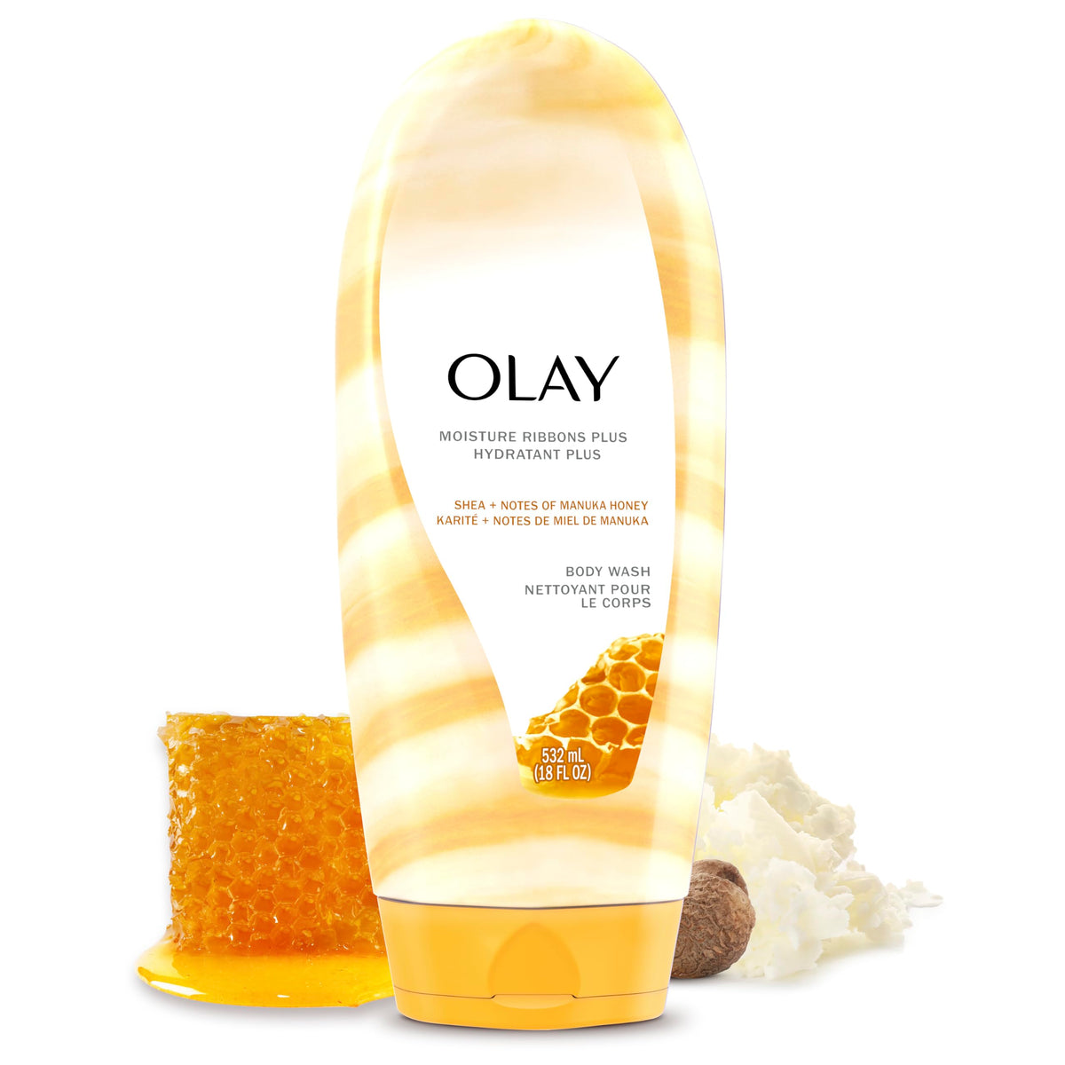 Olay Body Wash Moisture Ribbons Plus 18 fl oz front view