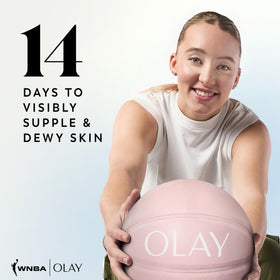 Olay Body Wash Victory Vibes Vanilla in a bathroom setting