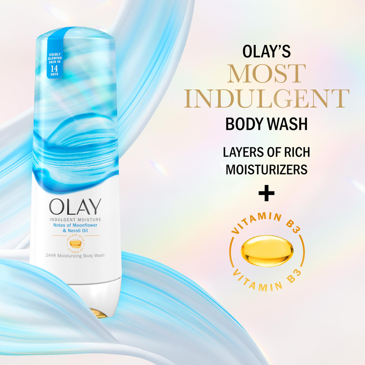Olay Body Wash with mango butter and vanilla orchid notes