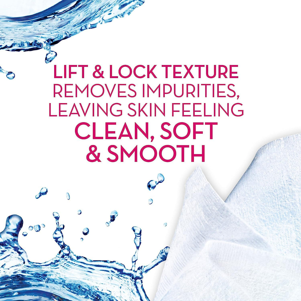 Olay Cleanse Gentle Facial Cloths in use on a model's face