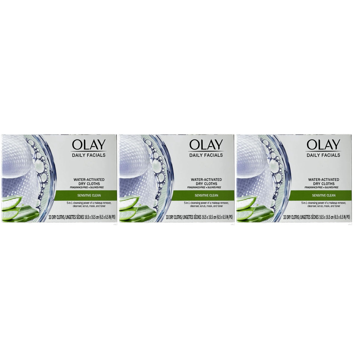 Olay Daily Gentle Clean 5-in-1 Cloths side view with texture