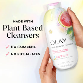 Olay Fresh Radiance Body Wash packaging details