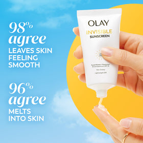 Olay Invisible Sunscreen SPF 35 with skincare products
