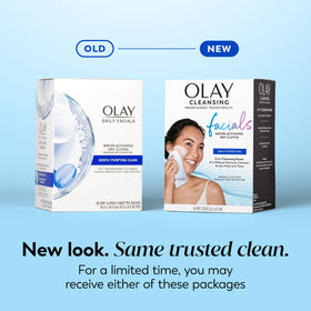 Olay Makeup Remover Wipes showing a single wipe