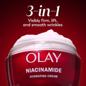 Olay Niacinamide Face Moisturizer in bathroom setting