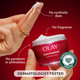 Olay Niacinamide Face Moisturizer with ingredients list