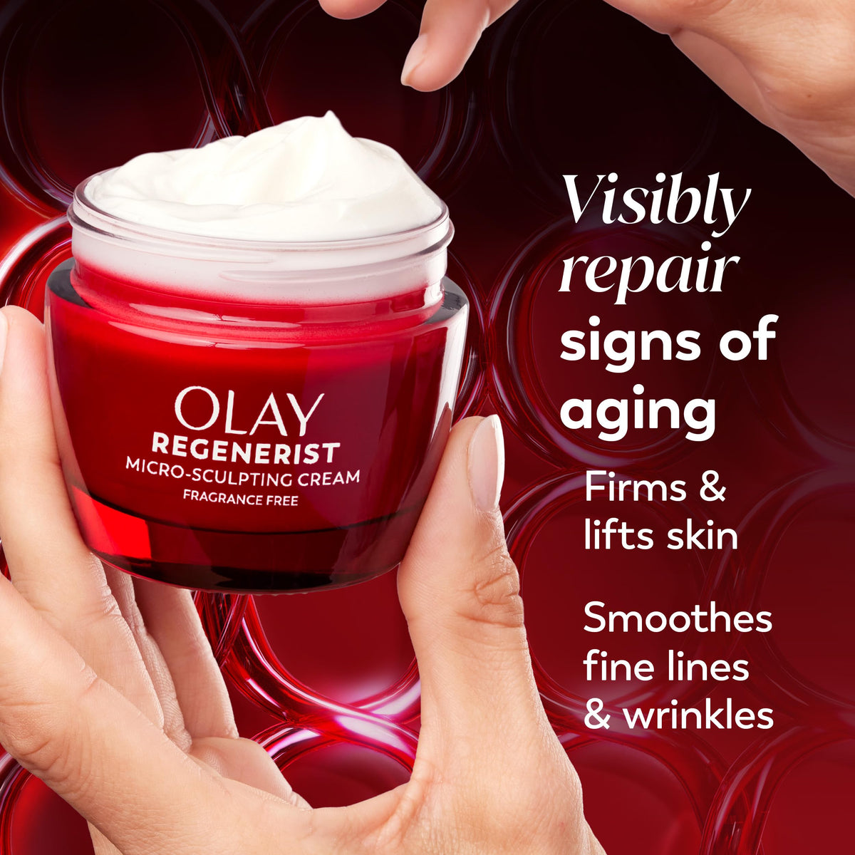 Olay Regenerist Micro-Sculpting Cream texture close-up