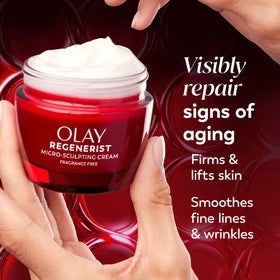 Olay Regenerist Micro-Sculpting Cream texture close-up