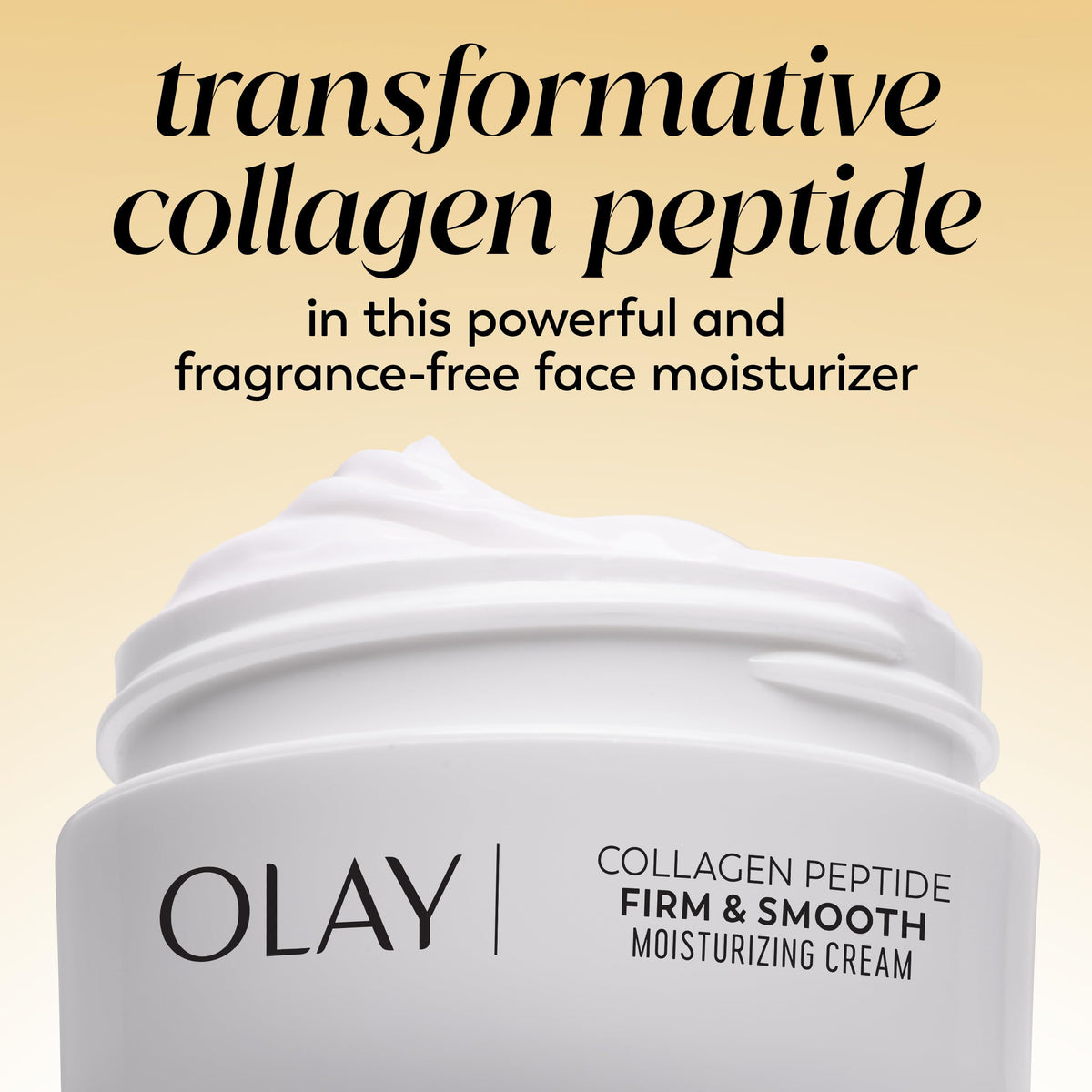 Olay Regenerist Radiance Collagen Peptide Face Moisturizer with ingredients list