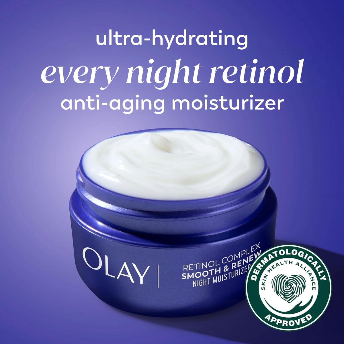 Olay Regenerist Radiance Retinol Face Moisturizer jar with lid